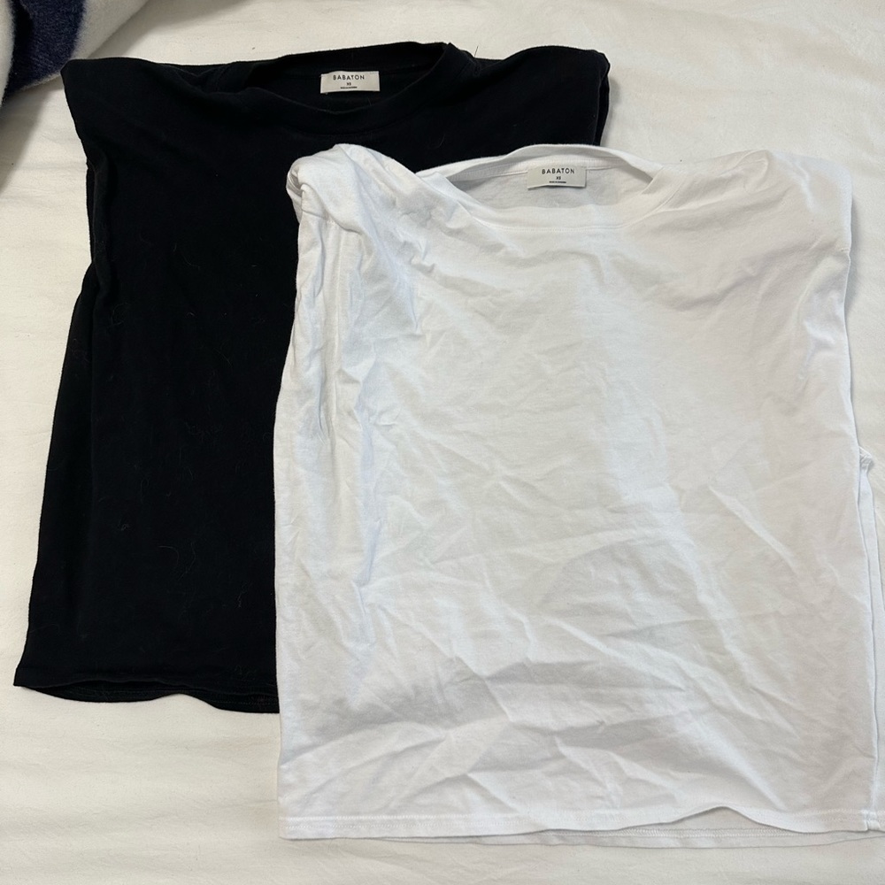 2 Babaton Shoulder Pad T-shirts